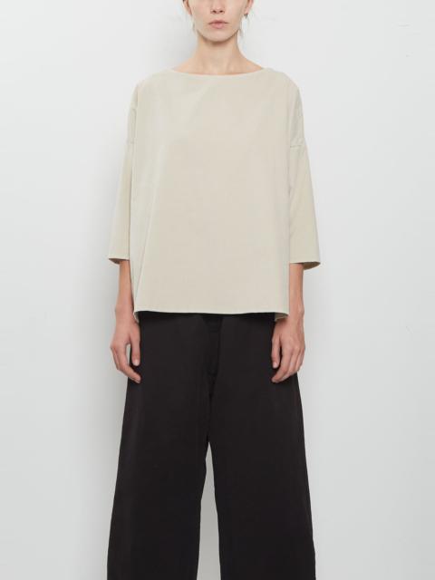 ALBUM DI FAMIGLIA Velvet Boatneck Top — Oatmeal