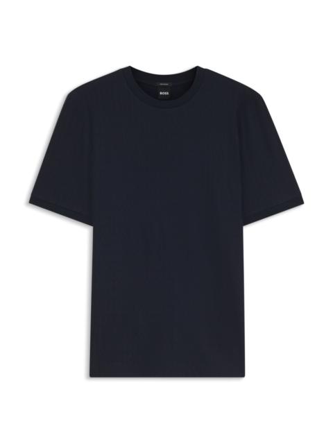 BOSS GEOMETRIC-JACQUARD T-SHIRT IN COTTON