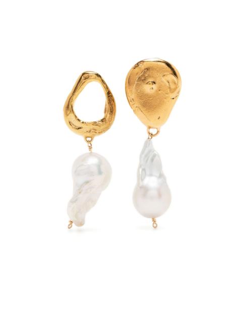 ALIGHIERI Infernal Storm gold-plated pearl earrings