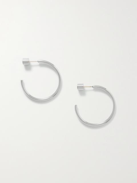 JENNIFER FISHER Mini Thread Silver-plated Hoop Earrings