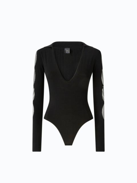 PINKO BODYSUIT WITH SHEER DETAILS
