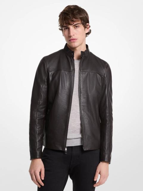 MICHAEL KORS Leather Racer Jacket