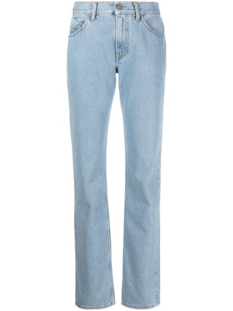 high-rise slim-fit jeans