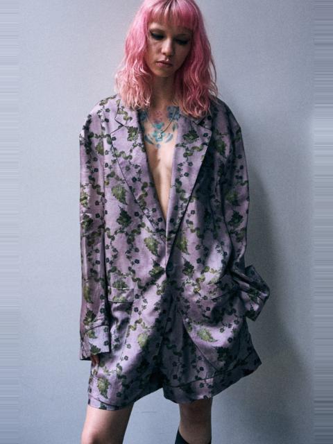 R13 Elongated Ragged Blazer With Piping