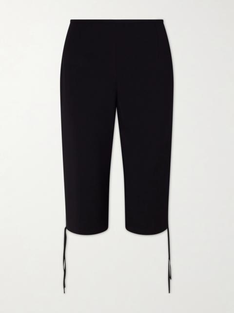 COLLEEN ALLEN Theatre Copped Stretch-crepe Straight-leg Pants