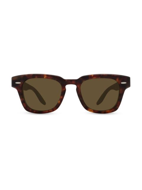 BARTON PERREIRA Men's Frederick 47MM Rectangular Sunglasses - Brown