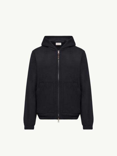 Moncler Flannel Zip-Up Hoodie