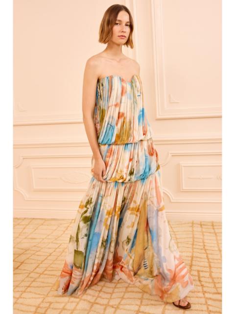 ULLA JOHNSON Reverie Strapless Silk Gown