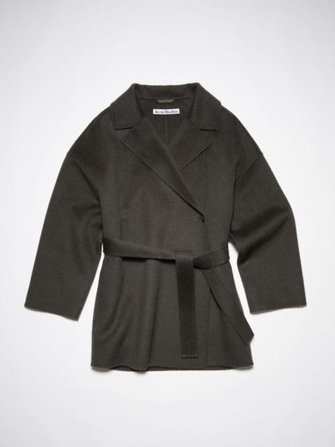 Acne Studios Single-breasted asymmetric coat - Charcoal Grey