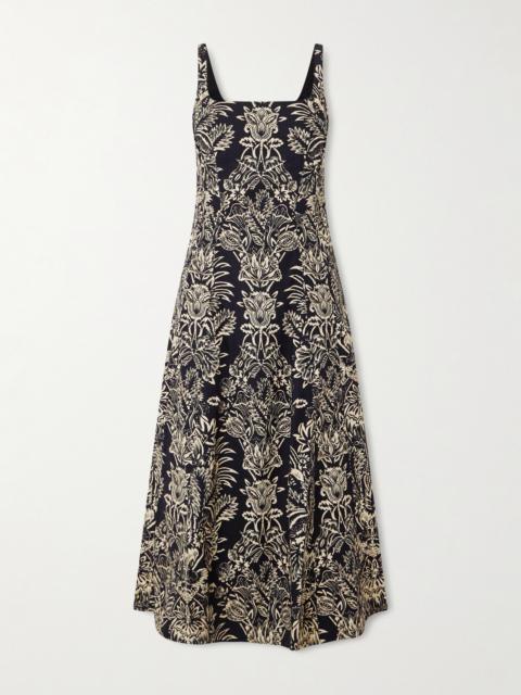 ULLA JOHNSON Natali Floral-print Cotton Midi Dress
