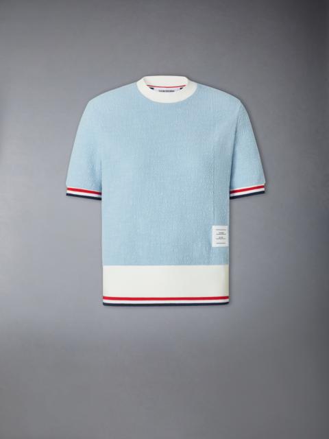 Thom Browne COTTON TWEED RWB CUFF TEE