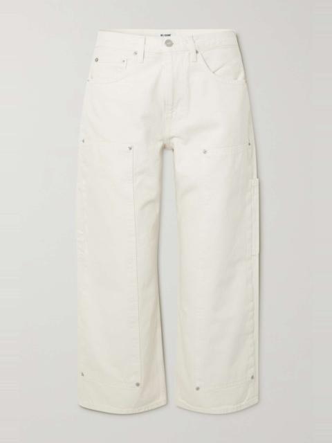 RE/DONE The Shortie cropped mid-rise wide-leg jeans