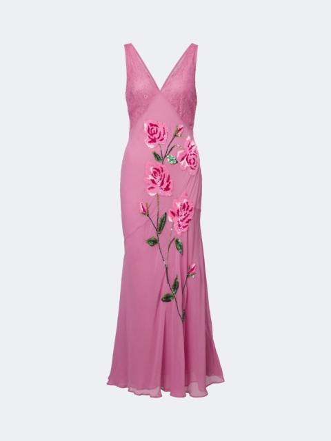 Blumarine Floral sequined gown