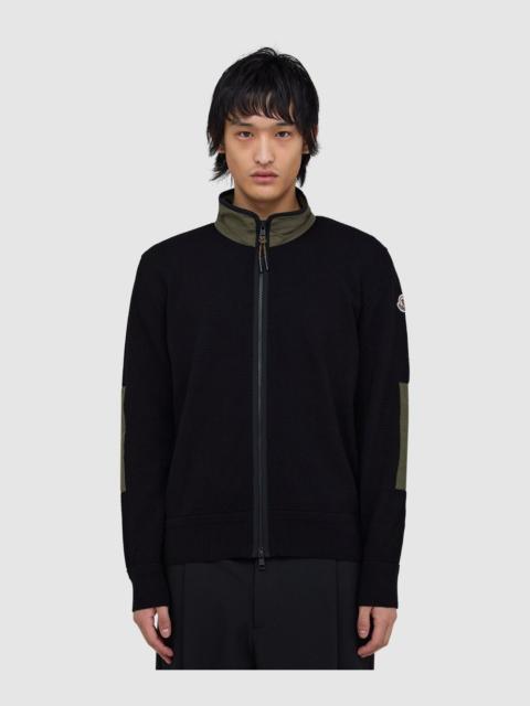 Moncler Contrast full zip knitted jacket
