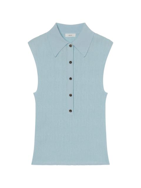 A.L.C. Ollie Fine Cotton Knit Polo Top