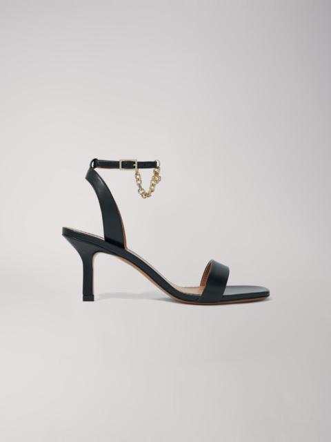 maje Leather sandals with heels