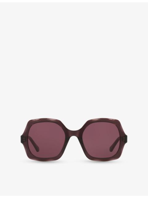 Chloé CH0226S Square-Frame Acetate Sunglasses