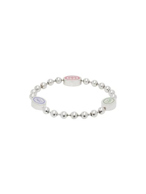 GUCCI Silver Ball Chain Bracelet