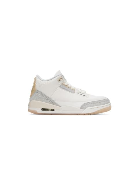 Jordan White Air Jordan 3 Retro Craft Sneakers