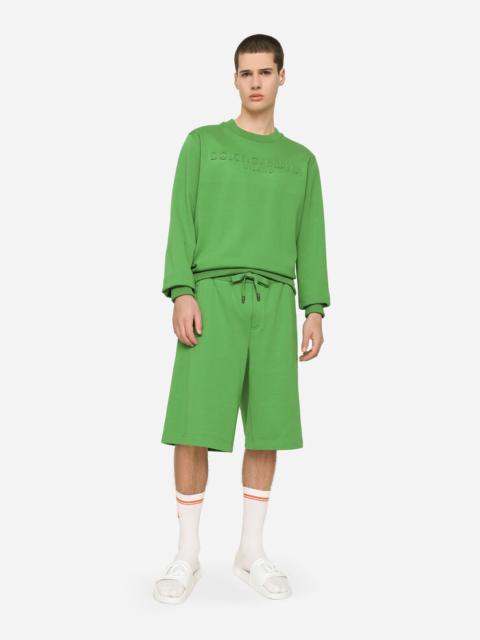 Dolce & Gabbana Jersey jogging shorts with embossed logo