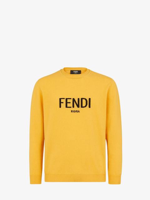 FENDI Yellow cashmere sweater