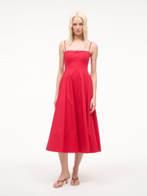 STAUD STAUD WYLIE DRESS CHERRY