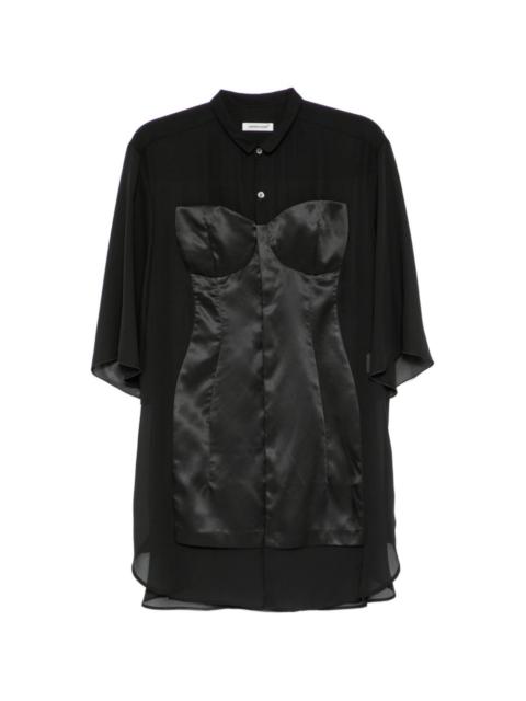 UNDERCOVER bustier-detail shirt