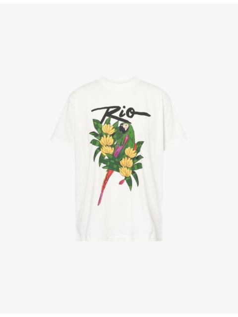 FARM RIO Relaxed-Fit Rio Macaw Cotton-Jersey T-shirt