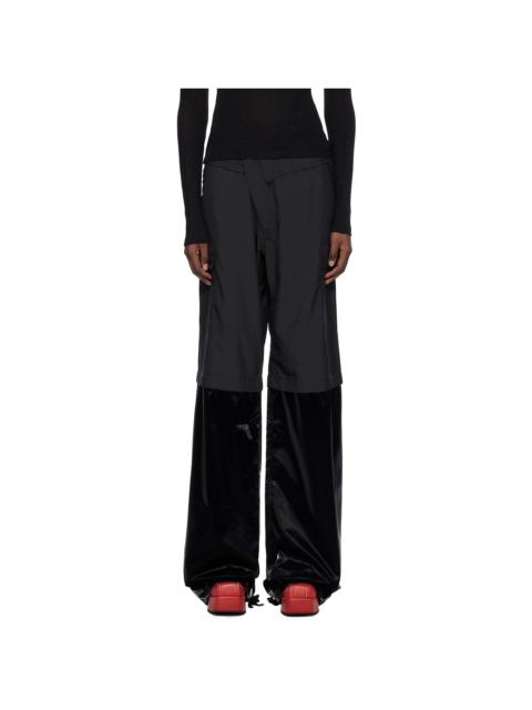 OTTOLINGER Black Baggy Cargo Pants