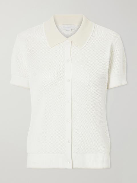 Stella McCartney Open-knit Cotton Polo Shirt