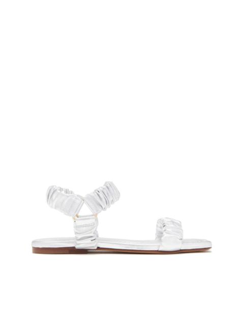 Isabella ruched leather sandals