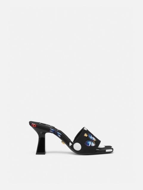VERSACE Butterflies Canvas Mules