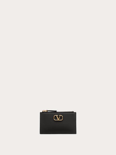Valentino VLOGO SIGNATURE GRAINY CALFSKIN CARDHOLDER
