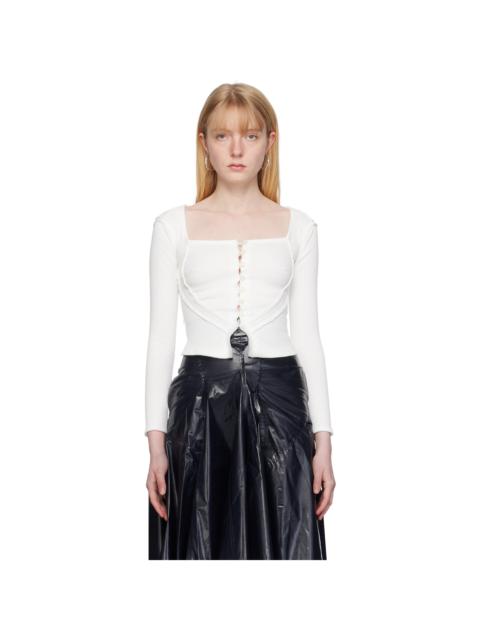 TALIA BYRE White Corset Blouse