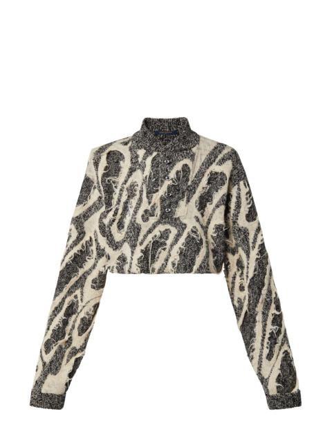 Louis Vuitton Fray Knit Cropped Pullover
