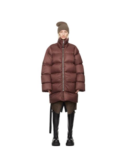 Rick Owens Brown Turtle Down Coat