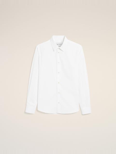 AMI Paris WHITE COTTON SHIRT WITH AMI DE COEUR