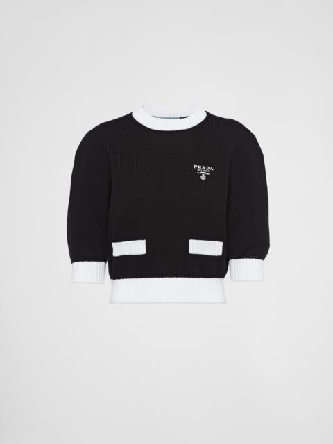 Cotton crew-neck sweater