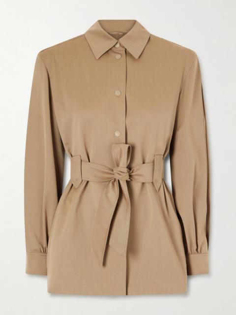 Max Mara Belted Wool-twill Jacket