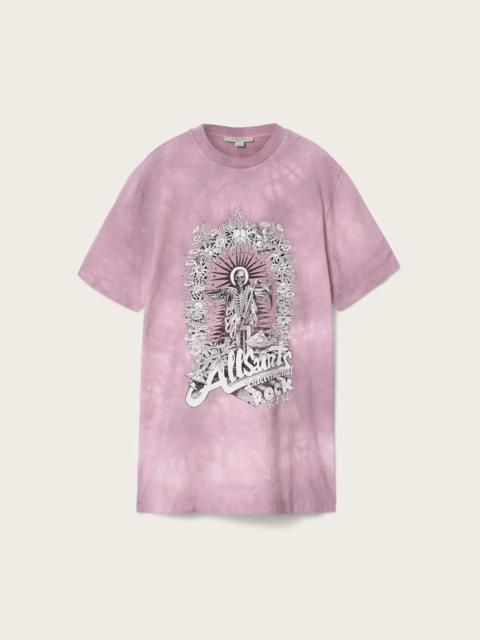 ALLSAINTS AVALON TIE-DYE GRAPHIC T-SHIRT MINI DRESS