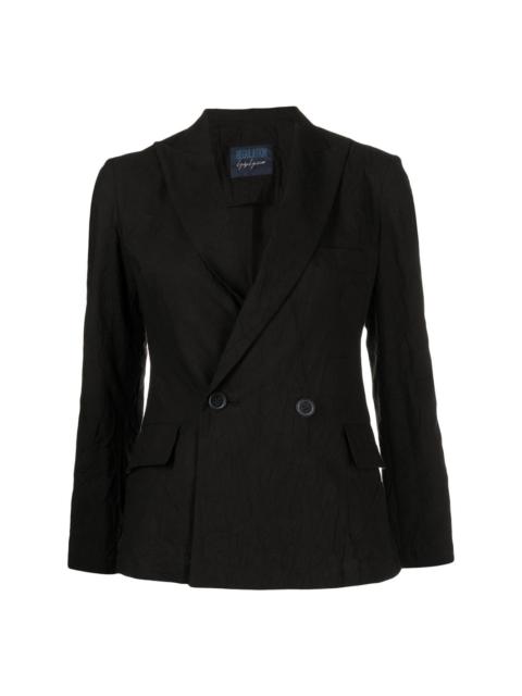 Yohji Yamamoto cotton peak-lapel jacket