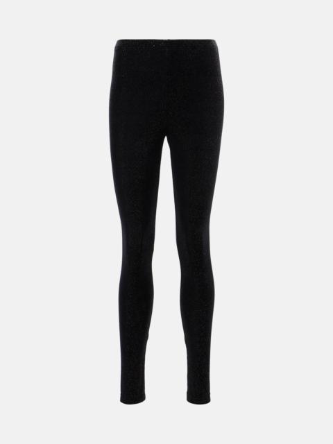 Junya Watanabe Glitter velvet leggings