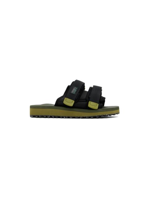 Black & Khaki MOTO-Cab-ECO Sandals