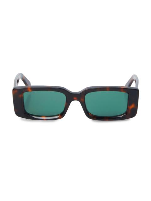 Off-White Men's Arthur 50MM Rectangle Sunglasses - Brown Pattern