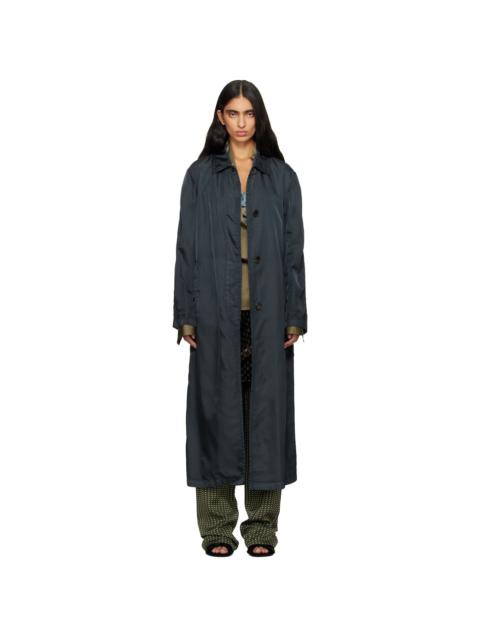 Dries Van Noten Green Overdyed Coat