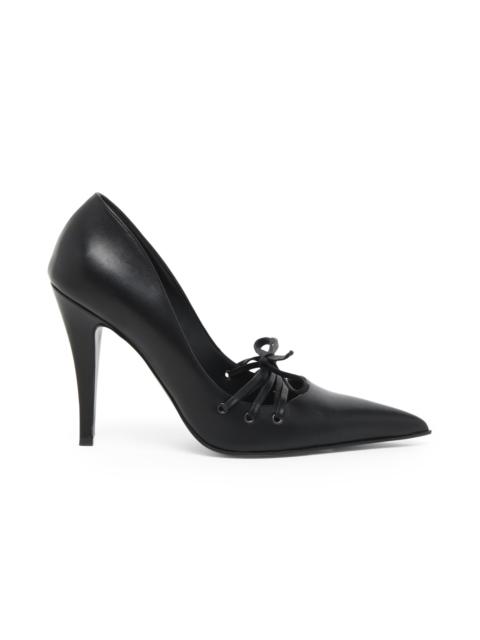 Alexander McQueen Women's Corset 100MM Leather Pumps - Black