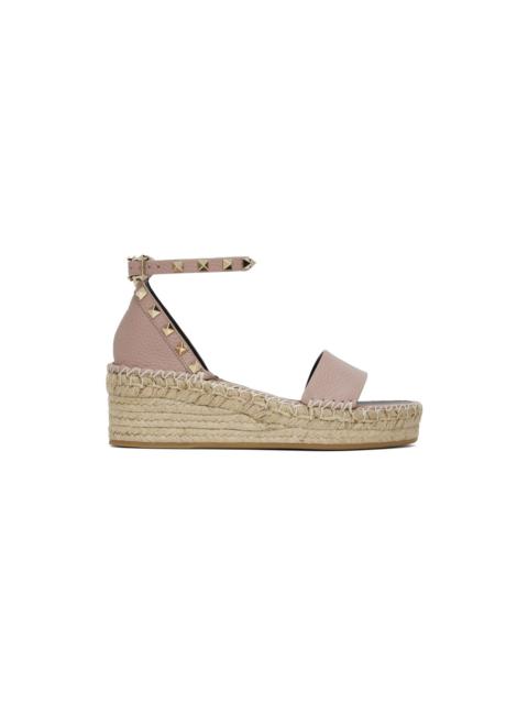 Pink Rockstud Flat Sandals