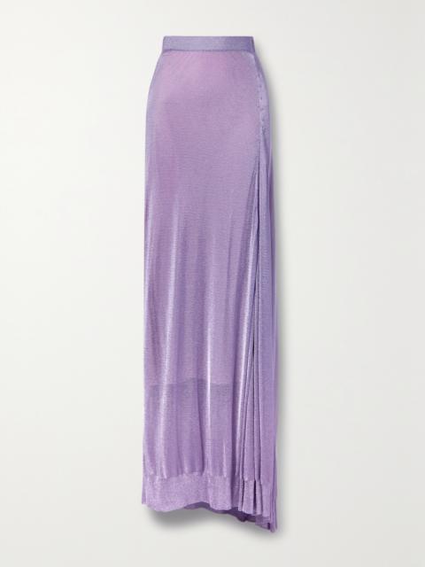 The Row Girela Open-knit Lurex Maxi Skirt
