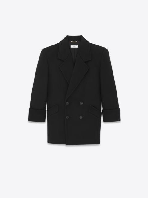 SAINT LAURENT double-breasted coat in wool