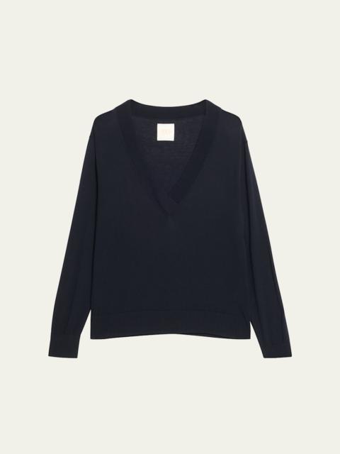 TWP Perfect Deep V Wool Sweater